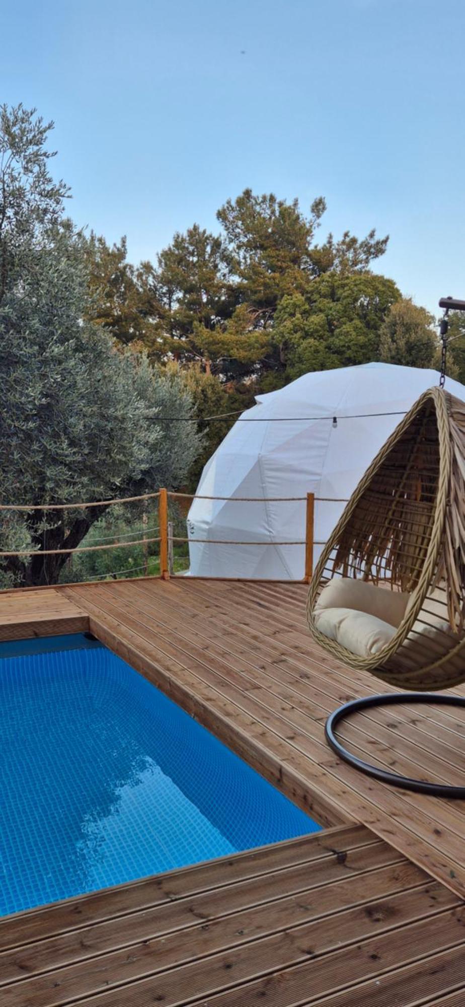 Luxury Dome Tents Ikaria Ap'Esso2 Raches  Exterior foto